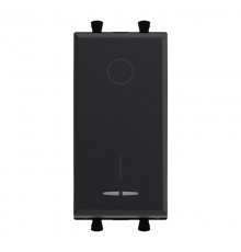 Выключатель двухполюсный модульный, "Avanti", "Черный матовый", 1 модуль  4412221  DKC