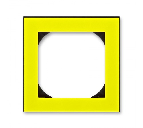 ABB Levit Жёлтый / дымчатый чёрный Рамка одинарная 55х55 для механизмов BJE  3901H-A05510 64  2CHH015510A4064  ABB