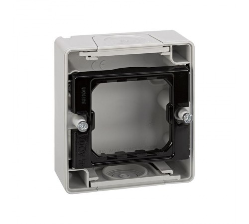 Основание под 1-местную рамку, IP55, открытый монтаж, 75*84*33мм, S44 Aqua, серый  4400751-035  Simon