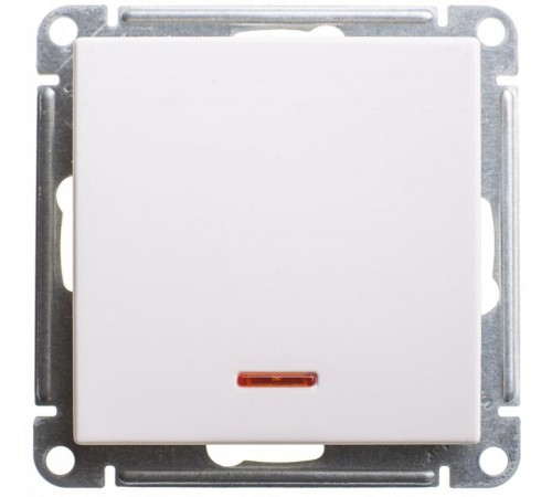 W59 Белый Переключатель 1-клавишный с подсветкой 10АХ  VS610-157-1-86  SE