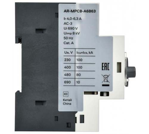 ARMAT Автоматический выключатель защиты двигателя A6 GV2P 4-6,3А  AR-MPCB-A6B63  IEK