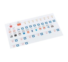 Комплект модульных наклеек средний с инд. ШК (137х240)  mn-1-2-x  EKF
