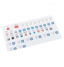 Комплект модульных наклеек средний с инд. ШК (137х240)  mn-1-2-x  EKF
