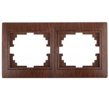 1-502-10 Intro Рамка на 2 поста гор., СУ, Plano, венге  Б0030096  Intro