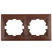 1-502-10 Intro Рамка на 2 поста гор., СУ, Plano, венге  Б0030096  Intro