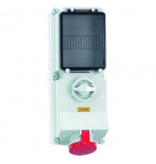 Розетка настенная с выкл + окно 16А 5р 400v 6hIP44 17163 I 17163-Bals I Bals