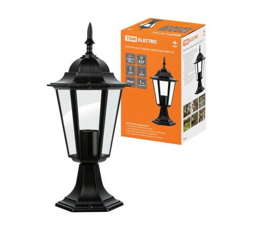 Светильник садово-парковый ЛБУ 6060-04 60Вт ЛН/КЛЛ/LED E27 IP33 шестигранник, стойка  SQ0330-0004  TDM