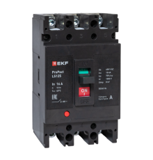 Выключатель автоматический LS125 18кА 3P 16А ProPact  mccb-125-18-3-16-ls  EKF