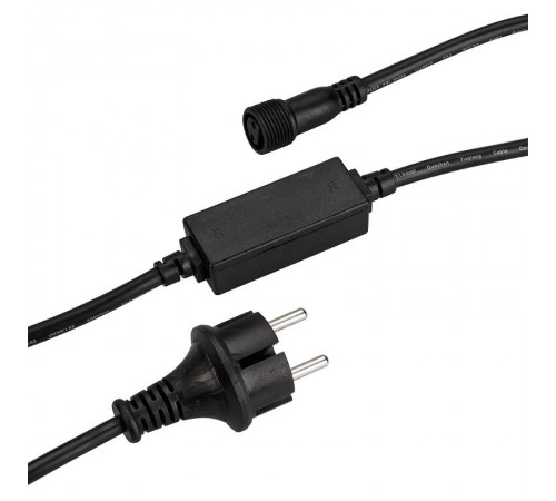 Шнур питания ARD-CLASSIC-BALL-STD-1.5M Black (230V, 1.6A)  025651  Arlight