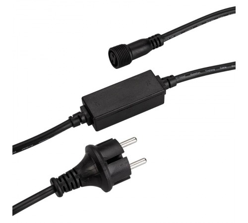 Шнур питания ARD-CLASSIC-BALL-STD-1.5M Black (230V, 1.6A)  025651  Arlight