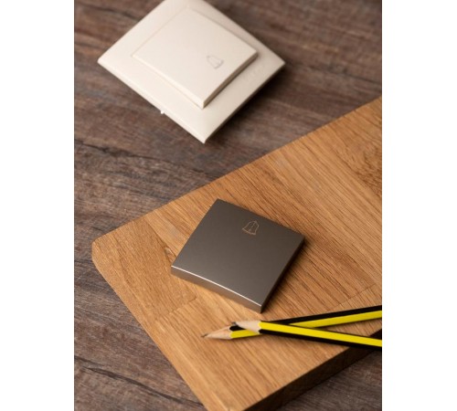 Валенсия лицевая панель кнопки звонка 10А кашемир EKF PROxima   ESV10-L-026-40   EKF