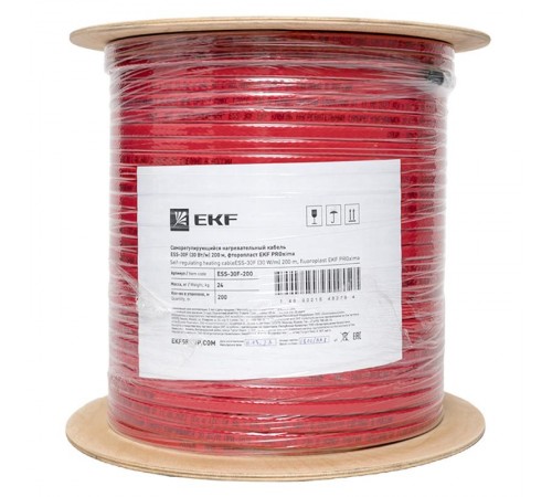 Саморегулирующийся нагревательный кабель ESS-30F (30 Вт/м) 200 м, фторопласт ESS-30F-200 EKF