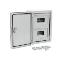 Корпус пластиковый распределительный ЩРН-18 IP65 серая дверь 350х250х150  PR08.26498  Промрукав