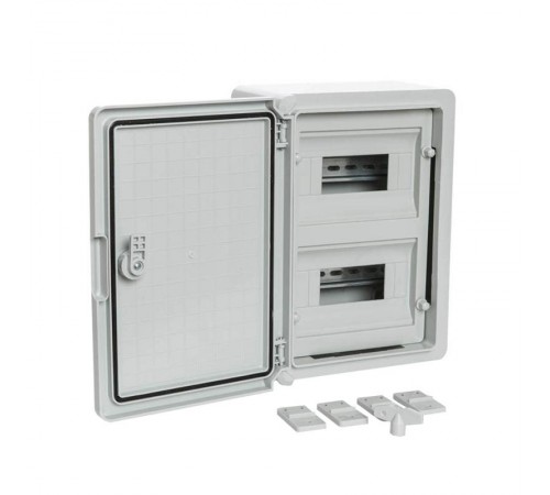 Корпус пластиковый распределительный ЩРН-18 IP65 серая дверь 350х250х150  PR08.26498  Промрукав