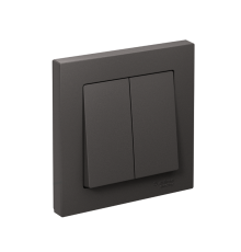 AtlasDesign Базальт Выключатель 2-клавишный, сх.5, 10АХ, в сборе  ATN001452  SE