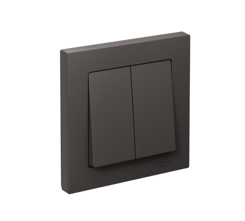 AtlasDesign Базальт Выключатель 2-клавишный, сх.5, 10АХ, в сборе  ATN001452  SE