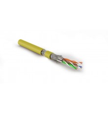 SFTP4-C7-P26-IN-LSZH-YL-500 (500 м) Кабель витая пара, экранир. S/FTP, категория 7 (600 MHz), 4 пары(26 AWG), многожил. (patch) 445158  Hyperline