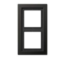 Рамка для вертикальной и горизонтальной установки, 2 поста; металл; антрацит; LS Design  ALD2982AN  Jung