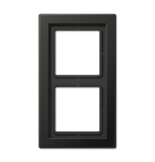 Рамка для вертикальной и горизонтальной установки, 2 поста; металл; антрацит; LS Design  ALD2982AN  Jung