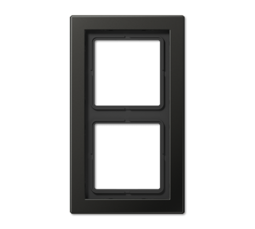 Рамка для вертикальной и горизонтальной установки, 2 поста; металл; антрацит; LS Design  ALD2982AN  Jung