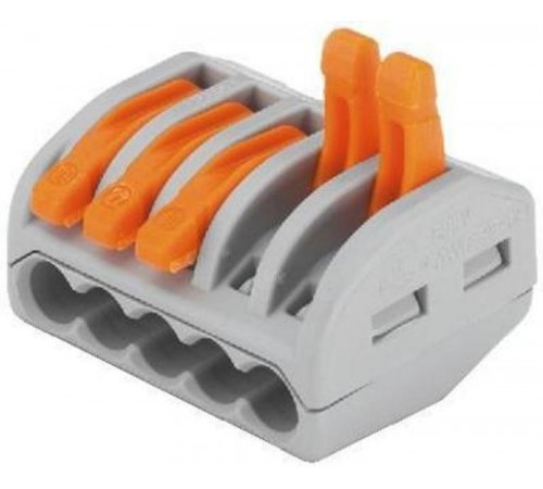 Клемма универсальная 5-проводная 0.08 - 2.5 (4)мм.кв. (уп/40шт)  222-415  WAGO