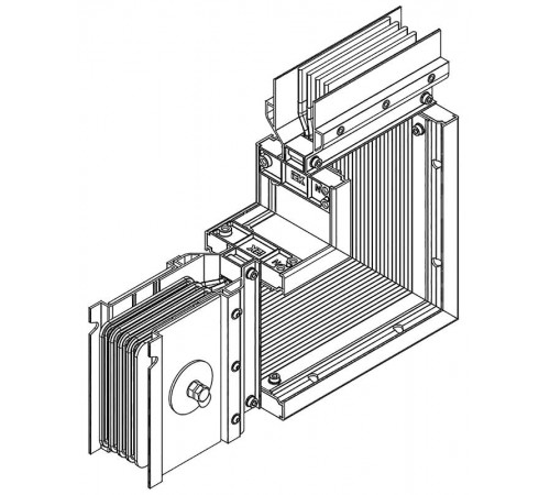 Секц. угл. вверх 1000А Al 3L+N+1/2PE НК IP55 тран. IEK  LB-1000A5-25-F-LU  IEK