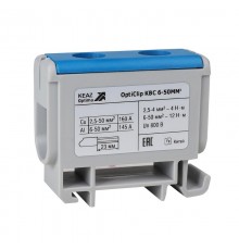 Клемма вводная силовая OptiClip КВС 6-50 синяя  351040  КЭАЗ