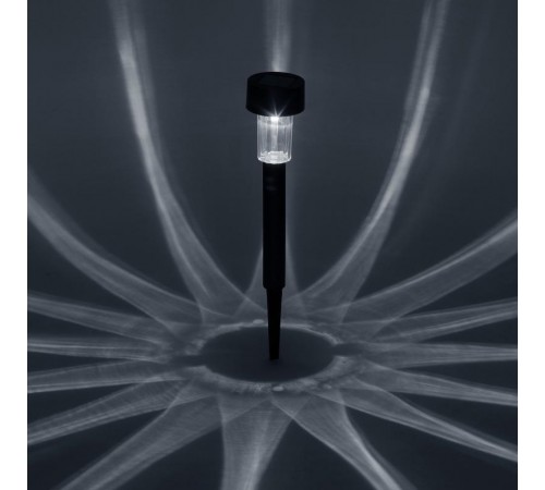 Cветильник садовый декоративный SL-PL30 на солнечной батарее, пластик, черный, 30 см  Б0018974  ЭРА