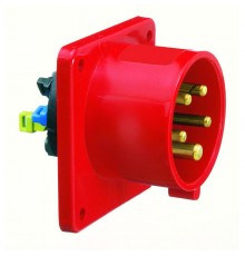 Вилка встраиваемая 32А 5р(3р+N+PЕ) 400В 6h IP44 QC7 75x75 I 282002-Bals I Bals