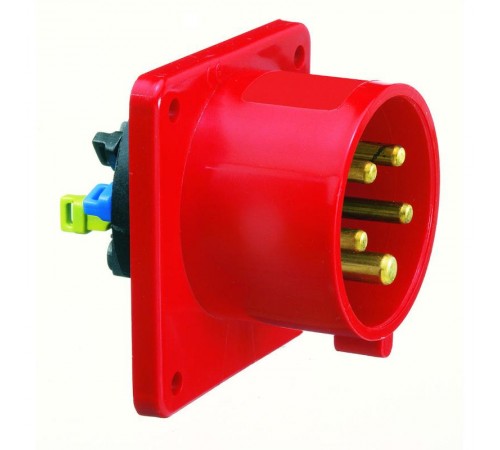 Вилка встраиваемая 32А 5р(3р+N+PЕ) 400В 6h IP44 QC7 75x75 I 282002-Bals I Bals