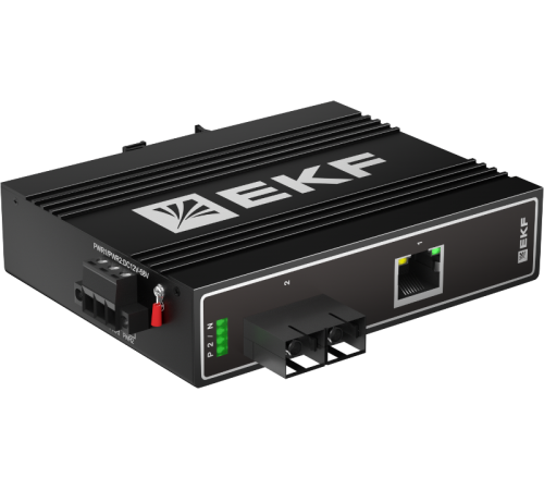 Медиаконвертер 10/100/1000Base-TX в 1000Base-X, разъем SC, двойное одномодовое оптоволокно, 1550нм TSX TSX-MC1-1GX1GT-SCEKF