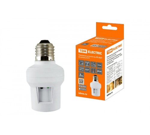 Приемное устройство П1-Е27 (в цоколь Е27) для беспроводного управления нагрузкой "Уютный дом"  SQ1508-0209  TDM