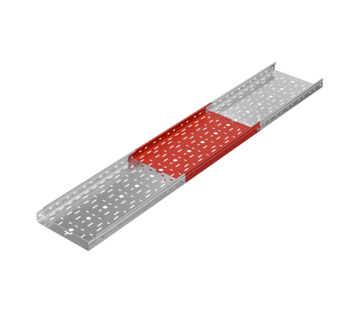 Лоток перф. 50х300х1,0 L2000 мм "Быстрый монтаж ПЛЮС" HD  LPplus50-300-1.0-2000 HD  КМ-Профиль