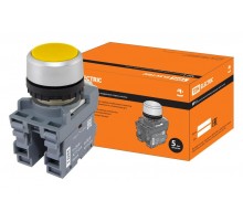 Кнопка с фиксацией MP2-20Y в сборе d22мм 1з+1р желтая  SQ0747-0009  TDM
