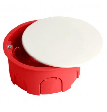 EBX30-02-1-20-80 Коробка монтажная.для полых стен,с пласт.зажим.,с крышкой,D80*40, красный (GE41025) 49006 Stekker