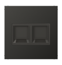 Плата (фиксация защёлкиванием) для двух модулей; металл; антрацит  AL1969-25WEAN  Jung