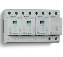 Устройство защиты от импульсных перенапряжений УЗИП тип 1+2 (3 варистор/искровый разрядник + 1 искровый разрядник); модульный  7P0482601025  Finder