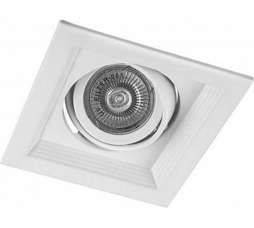 Светильник встраиваемый карданный под лампу MR16 DLT201 1x50W MR16 G5.3 белый  29770  FERON