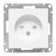Механизм розетки, 16А, без заземления, со шторками, белый Эпика EKF  UP1-SOW-101  EKF