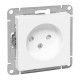 Механизм розетки, 16А, без заземления, со шторками, белый Эпика EKF  UP1-SOW-101  EKF