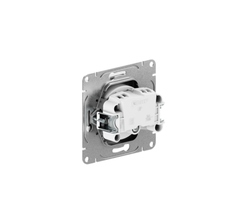 Механизм розетки, 16А, без заземления, со шторками, белый Эпика EKF  UP1-SOW-101  EKF