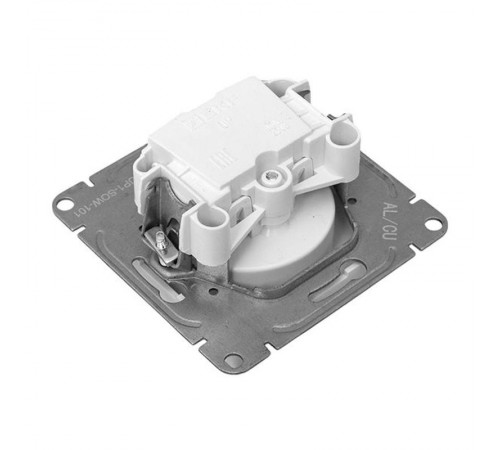 Механизм розетки, 16А, без заземления, со шторками, белый Эпика EKF  UP1-SOW-101  EKF