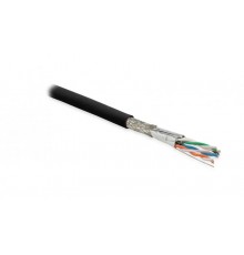 Кабель витая пара SFTP4-C6A-S23-OUT-PE-BK-500(500м)эк(S/FTP),к6a,4п(23AWG),одн(solid),каж.п.в ф,общ.эк-мед.оп,д.вне.пр.,PE,чер.  359207  Hyperline