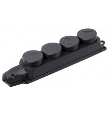 Колодка каучуковая с/з 4 гн с защитными крышками ОМЕГА РБ34-1-0м  PKR64-016-2-K02  IEK