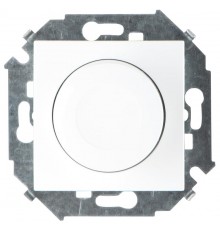 Simon 15 Белый Светорегулятор поворотно-нажимной, 500Вт, 230В, винт. зажим  1591311-030  Simon