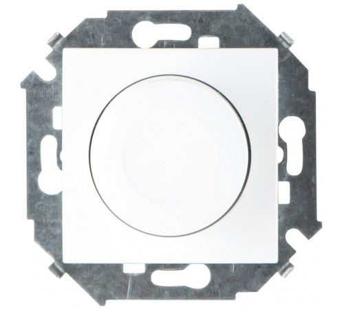 Simon 15 Белый Светорегулятор поворотно-нажимной, 500Вт, 230В, винт. зажим  1591311-030  Simon