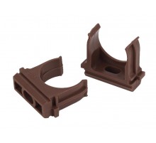 ЭРА Крепеж-клипса (дуб) для трубы d 20мм (10шт) (10/1400/42000)  Б0043221  ЭРА