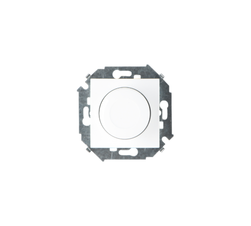 Simon 15 Белый Светорегулятор поворотно-нажимной, 500Вт, 230В, винт. зажим  1591311-030  Simon