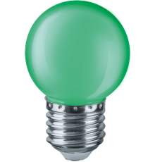 Лампа светодиодная для белт лайта 1Вт Е27 230В зеленый NLL-G45-1-230-G-E27 шарик цветной  71828  Navigator