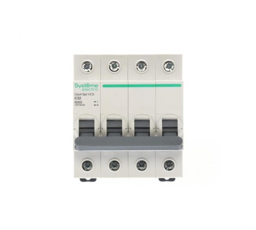 Выключатель автоматический четырёхполюсный 32A C 6kA City9  C9F36432 Systeme Electric